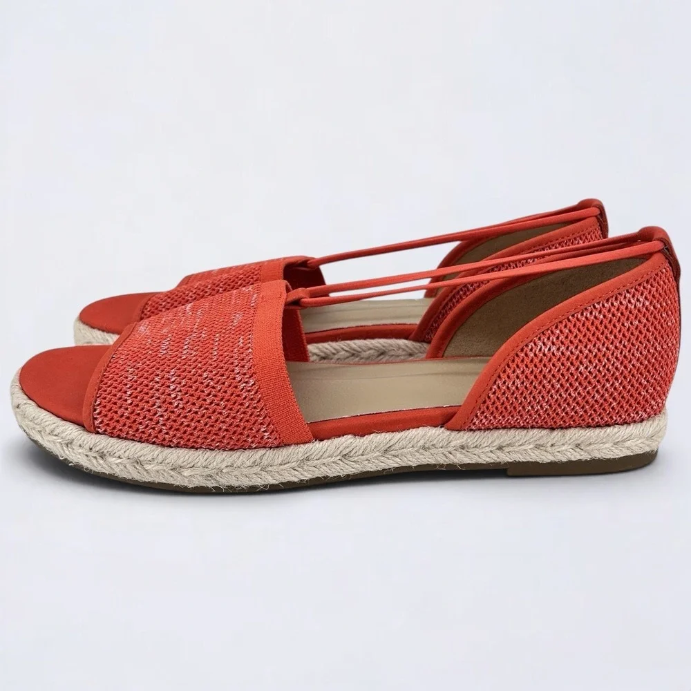 Eileen Fisher Flats Women's Size 10 Orange Mews Magma Melange Espadrille Sandals